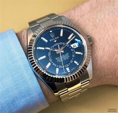 sky dweller rolex on wrist|Rolex oyster perpetual sky dweller.